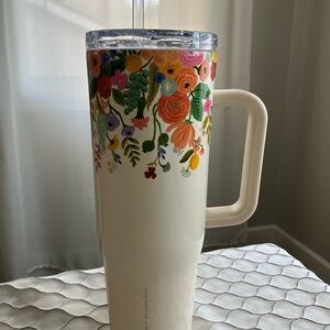 Corkcicle Rifle Paper Co. Garden Party Insulated Tumbler with Handle 40 oz.